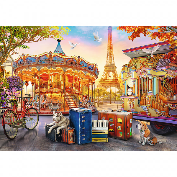 trefl puzzle 500 el wakacje w paryżu 37426, zabawki Nino Bochnia, puzzle 500 elementów, puzzle z krajobrazem