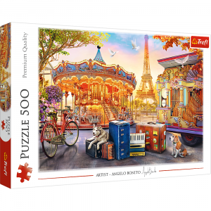 trefl puzzle 500 el wakacje w paryżu 37426, zabawki Nino Bochnia, puzzle 500 elementów, puzzle z krajobrazem