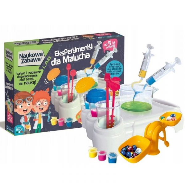 Clementoni naukowa zabawa eksperymenty dla malucha 50713, zabawki nino Bochnia, pomysł na prezent dla 6 latka, eksperymenty dla malucha