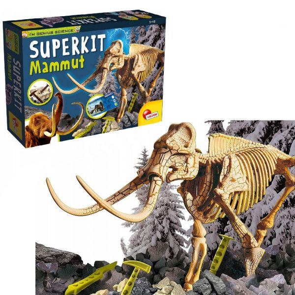 Lisciani mały geniusz skamieniałości wykopaliska mamut 79964, zabawki nino Bochnia, pomysł na prezent dla 7 latka, szkielet mamuta