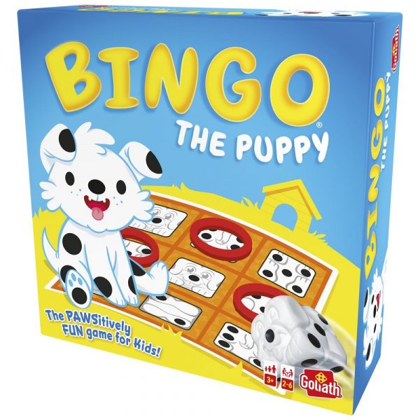 goliath gra logiczna bingo the puppy bingo z ringo, zabawki Nino Bochnia, pomysł na prezent dla 4 latka, fajna gra dla maluszka, gra bingo
