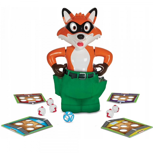 goliath gra zrecznościowa rudy lis, zabawki Nino Bochnia, pomysła na prezent dla 4 latka, gra zręcznościowa z lisem, lis i kurczaki