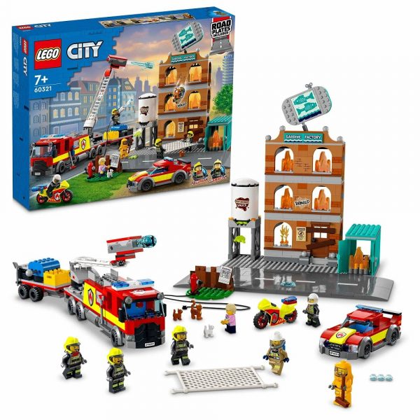klocki lego City 60321 Straż pożarna, zabawki nino Bochnia, pomysł na prezent dla 7 latka, zestaw straży pożarnej z klocków lego
