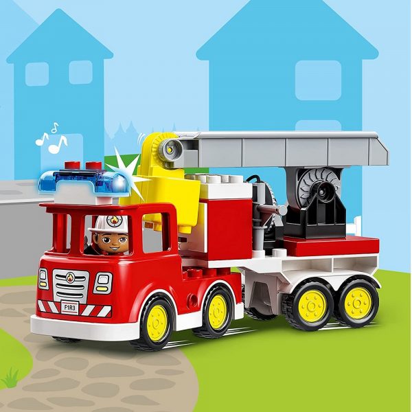 klocki lego Duplo 10969 Wóz strażacki, zabawki nino Bochnia, pomysł na prezent dla 2 latka, duplo samochód straży pożarnej