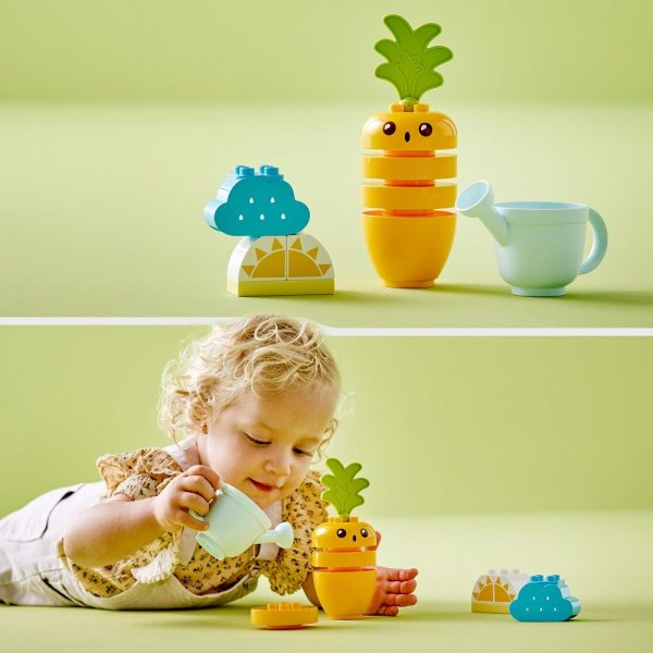 klocki lego Duplo 10981 Rosnąca Marchewka, zabawki Nino Bochnia, pomysł na prezent dla 18 miesięcznego dziecka, marchewka z klocków