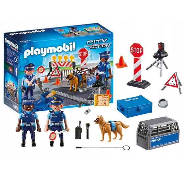 playmobil city action 6924 blokada policyjna, zabawki nino Bochnia, pomysł na prezent dla 5 latka. policja playmobil, policjanci