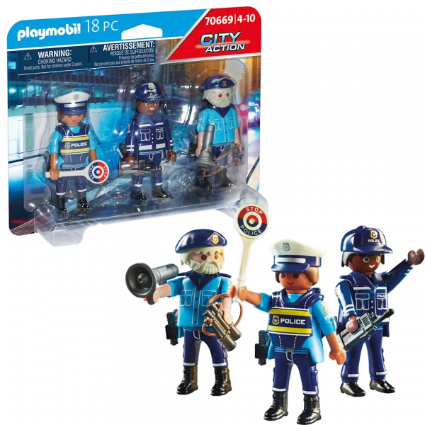 playmobil city action 70669 zestaw figurek policjanci, zabawki Nino Bochnia, figurki policjantów, policjanci playmobil