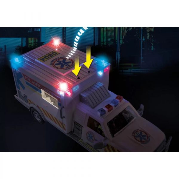 playmobil city action 70936 ambulans pogotowia ratunkowego us ambulance, zabawki nino Bochnia, pomysł na prezent dla 6 latka, karetka pogotowia ratunkowego z światłem i dźwiękiem, karetka playmobil, ambulans pogotowia, ambulans playmobil,