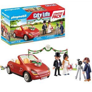 playmobil city life 71077 przyjęcie weselne, zabawki Nino Bochnia, pomysł na prezent dla 6 latki, para młoda playmobil, zestaw ślubny do zabawy
