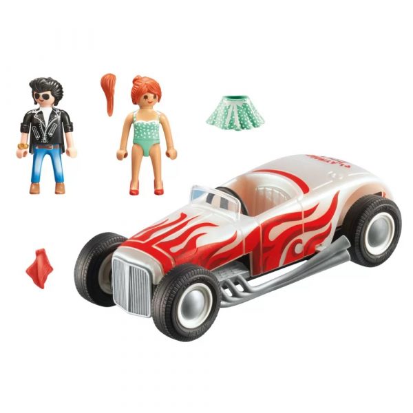 playmobil city life 71078 hot rod, zabawki nino Bochnia, pomysł na prezent dla 5 latka, samochód cabriolet z figurką playmobil