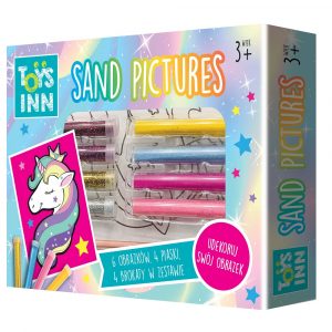toys inn piaskowe obrazki jednorożce 7038, zabawki Nino Bochnia, malowanie piaskiem, zestaw kreatywny dla 7 latki