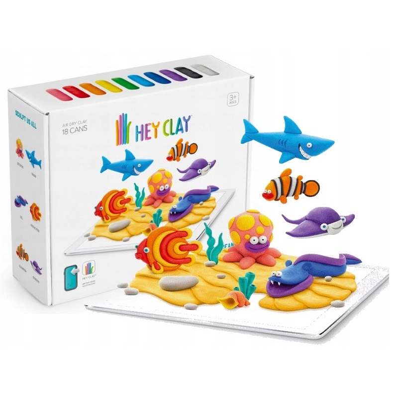 hey clay masa plastyczna ocean ciastolina, zabawki Nino Bochnia, piankolina hey clay