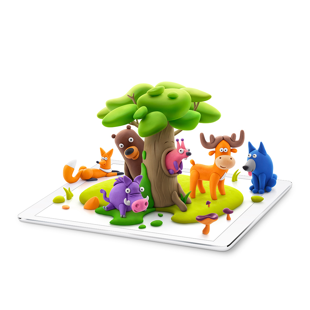 hey clay masa plastyczna zwierzęta leśne ciastolina, zabawki Nino Bochnia, piankolina hey clay