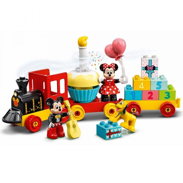 klocki lego Duplo 10941 Urodzinowy pociąg myszek Miki i Minnie, zabawki nino Bochnia, pomysł na prezent dla 2 latka, klocki lego duplo z myszka miki