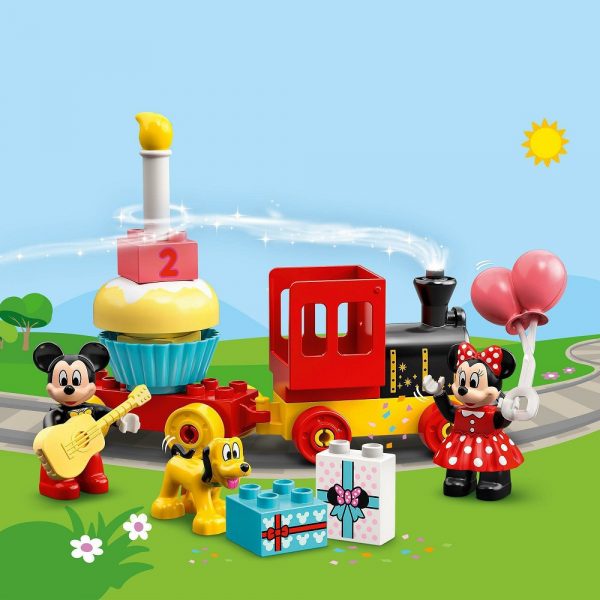 klocki lego Duplo 10941 Urodzinowy pociąg myszek Miki i Minnie, zabawki nino Bochnia, pomysł na prezent dla 2 latka, klocki lego duplo z myszka miki