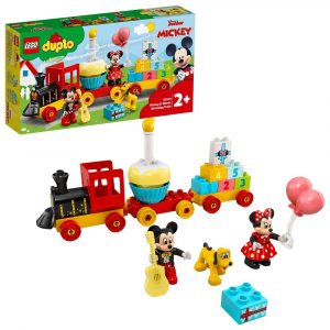 klocki lego Duplo 10941 Urodzinowy pociąg myszek Miki i Minnie, zabawki nino Bochnia, pomysł na prezent dla 2 latka, klocki lego duplo z myszka miki