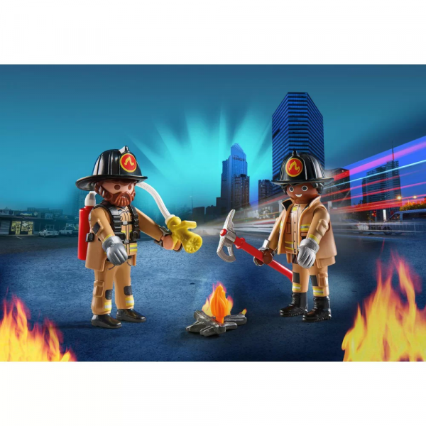 playmobil duo pack 71207 strażacy, zabawki nino Bochnia, uzupełnienie zestawów ze strazą pożarną, figurki strażaków