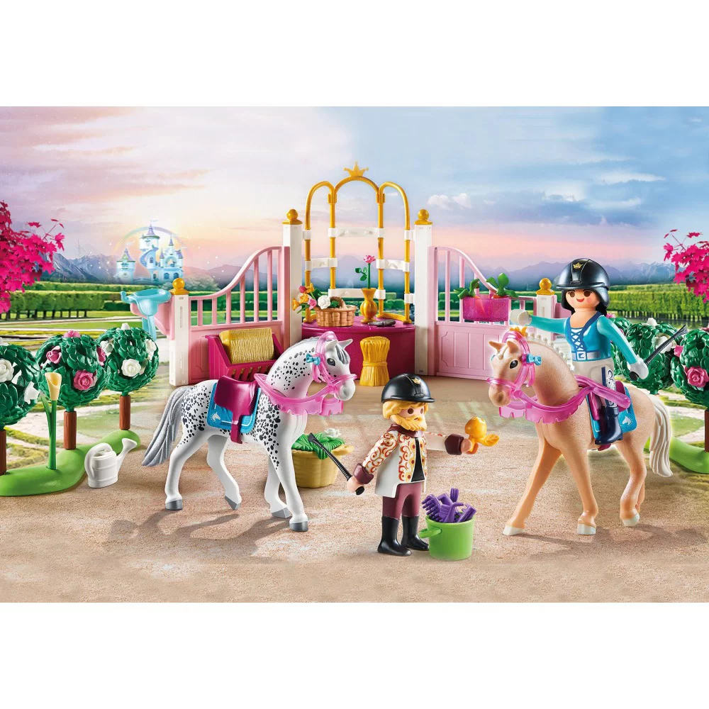 playmobil princess 70450 nauka jazdy konnej w stajni, zabawki nino Bochnia, pomysł na prezent dla 5 latki, zestaw z konikami playmobil, co kupić dziewczynce lubiącej koniki