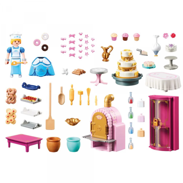 playmobil princess 70451 cukiernia księżniczki, zabawki Nino Bochnia, cukiernia playmobil, dziewczynka piecząca ciasto playmobil