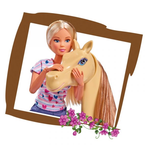 simba steffi love lalka steffi z koniem w stroju dżokejki, zabawki Nino Bochnia, pomysł na prezent dla 7 latki, co kupić dziewczynce lubiącej koniki