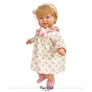Nines d'onil lalka hiszpańska z dźwiękiem Andrea 63 cm 9121, zabawki Nino Bochnia, pomysł na prezent dla 5 latki, duża lalka jak prawdziwa, bobas mówiący po polsku