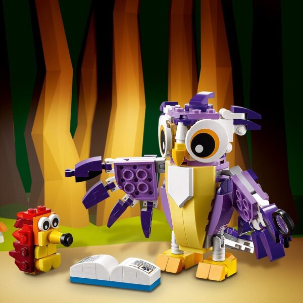 klocki lego Creator 31125 Fantastyczne leśne stworzenia, zabawki Nino Bochnia, pomysł na prezent dla 8 latka, lego creator leśne zwierzęta