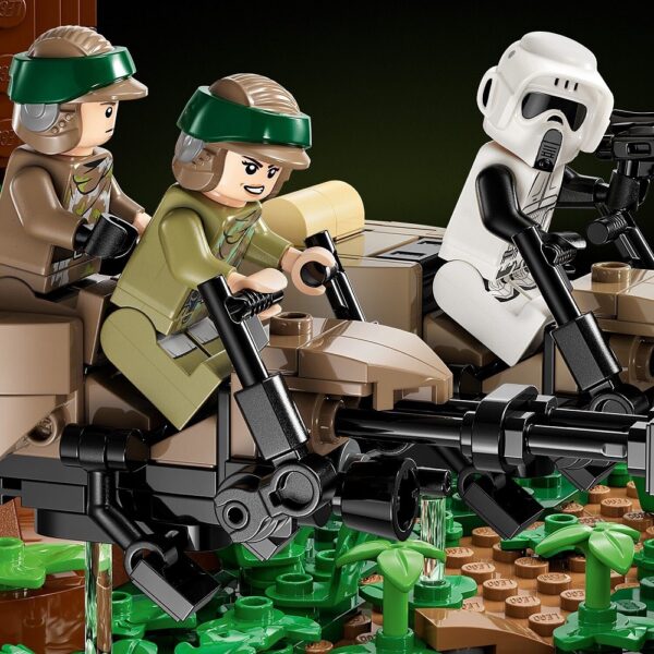 klocki lego Star Wars 75353 Diorama Pościg na ścigaczu przez Endor, zabawki Nino Bochnia, pomysł na prezent dla 8 latka, lego star wars 75353