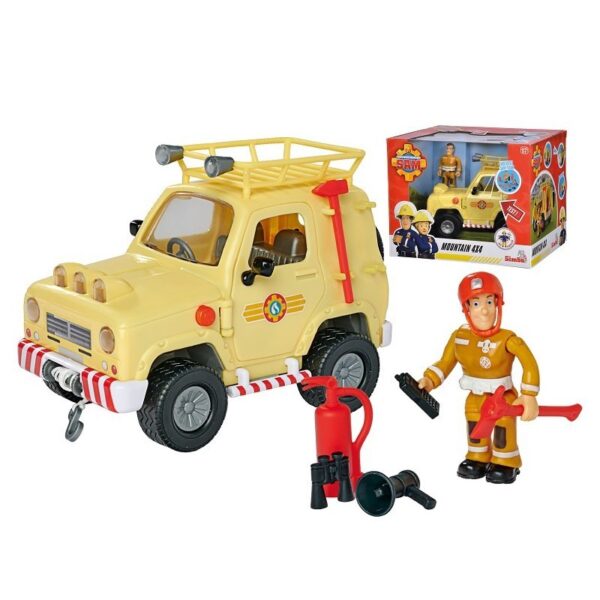 simba Strażak Sam jeep ratunkowy 4x4 z figurką strażaka sama, zabawki Nino Bochnia, pomysł na prezent dla 5 latka, pomysł na prezent dla fana strażaka sama, jeep strażaka sama z figurką