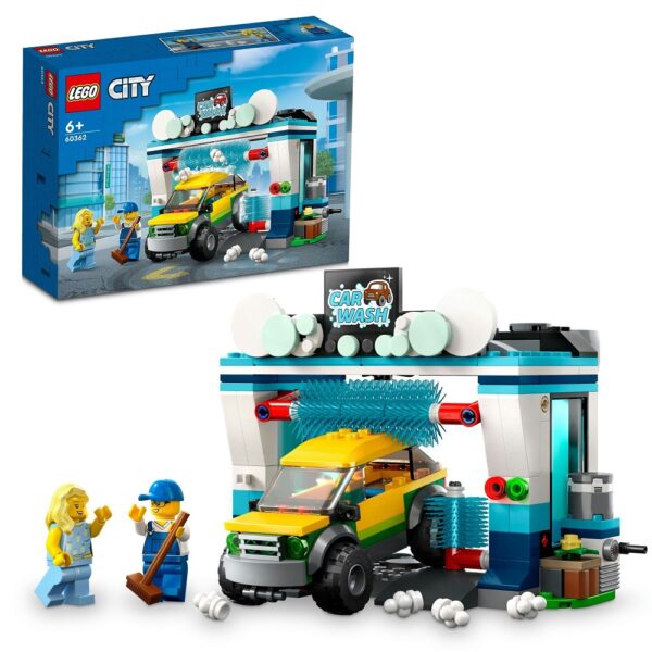 Klocki lego City 60362 Myjnia samochodowa, zabawki Nino Bochnia, pomysł na prezent dla 6 latka, nowości lego czerwiec 2023