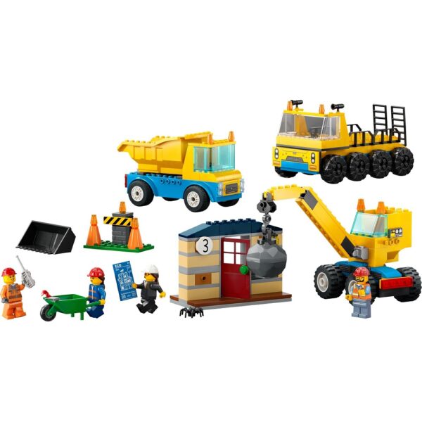 Klocki lego City 60391 Ciężarówki i dźwig z kulą wyburzeniową, zabawki Nino Bochnia, pomysł na prezent dla 4 latka, nowości lego city czerwiec 2023