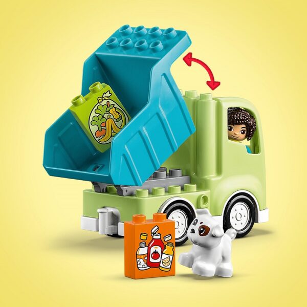 Klocki lego Duplo 10987 Ciężarówka recyklingowa, zabawki Nino Bochnia, pomysł na prezent dla 2 latka, nowości lego duplo czerwiec 2023