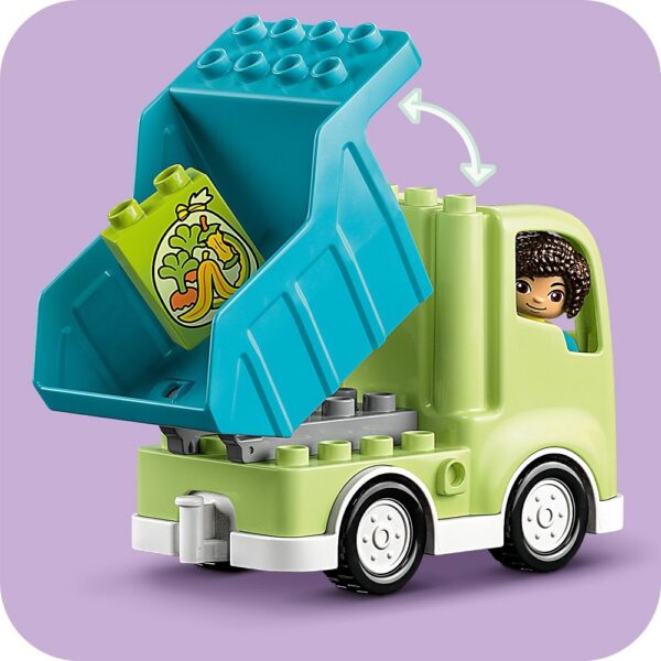 Klocki lego Duplo 10987 Ciężarówka recyklingowa, zabawki Nino Bochnia, pomysł na prezent dla 2 latka, nowości lego duplo czerwiec 2023