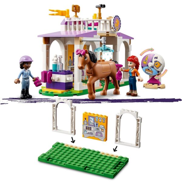 Klocki lego Friends 41746 Szkolenie koni, zabawki Nino Bochnia, pomysł na prezent dla 4 latki, lego 41746, nowości lego czerwiec 2023