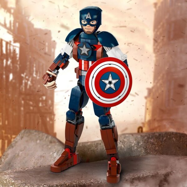 Klocki lego Marvel 76258 Figurka Kapitana Ameryki do zbudowania, zabawki Nino Bochnia, pomysł na prezent dla 8 latka, nowości lego avengers czerwiec 2023