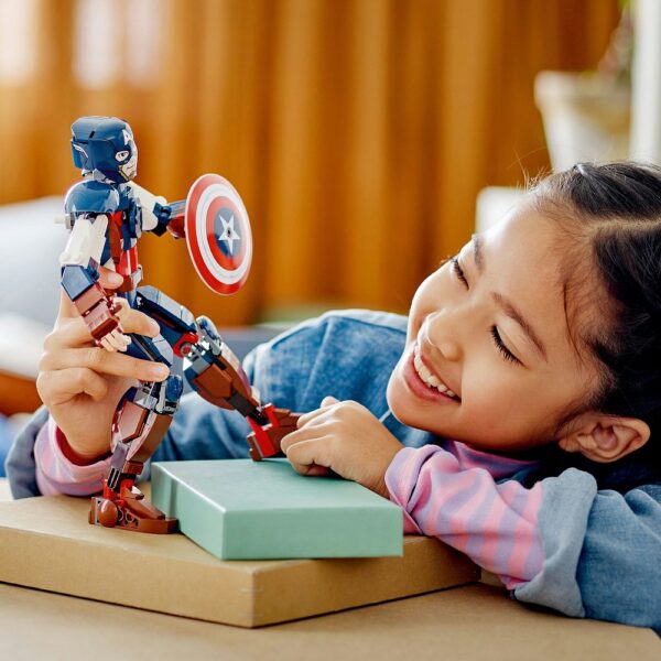Klocki lego Marvel 76258 Figurka Kapitana Ameryki do zbudowania, zabawki Nino Bochnia, pomysł na prezent dla 8 latka, nowości lego avengers czerwiec 2023