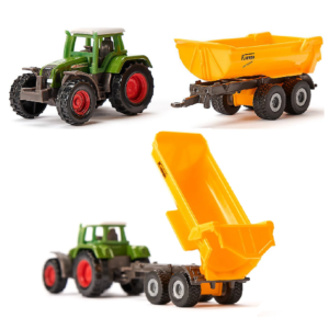Siku 1605 traktor fendt z wywrotką kolebową krampe, zabawki Nino Bochnia, pomysł na prezent dla 4 latka, metalowy traktor z przyczepą