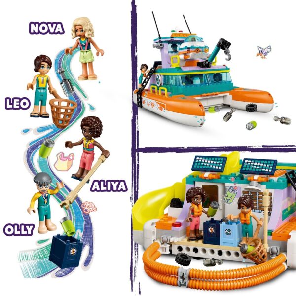 klocki lego Friends 41734 Morska łódź ratunkowa, zabawki nino Bochnia, pomysł na prezent dla 7 latki, nowości lego friends czerwiec 2023