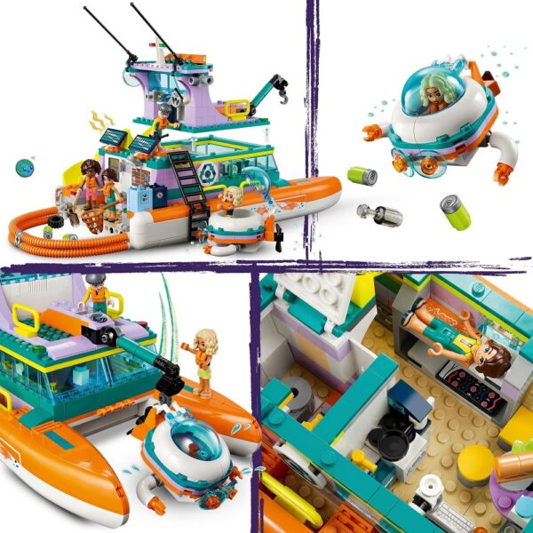 klocki lego Friends 41734 Morska łódź ratunkowa, zabawki nino Bochnia, pomysł na prezent dla 7 latki, nowości lego friends czerwiec 2023