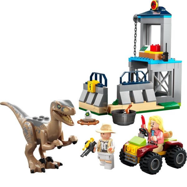 klocki lego Jurassic World 76957 Ucieczka welociraptora, zabawki Nino Bochnia, pomysł na prezent dla 4 latka, lego dinozaury, lego jurassic world