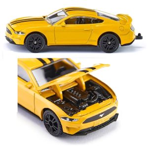 siku 1530 samochód ford mustang gt, zabawki Nino Bochnia, pomysł na prezent dla 4 latka, żółty ford mustang z otwieranymi drzwiami