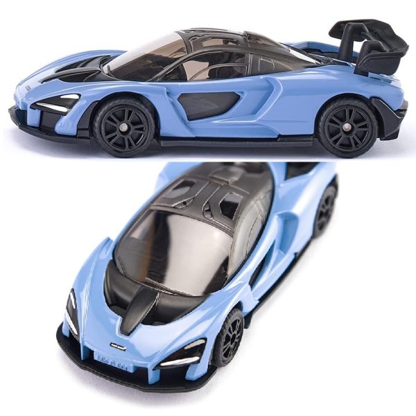 siku 1537 samochód mclaren senna, zabawki Nino Bochnia, pomysł na prezent dla 4 latka, resorówka mc laren senna, niebieski mclaren senna do kolekcjonowania