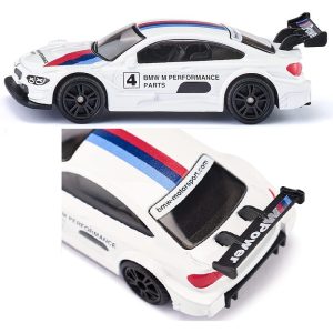 siku 1581 samochód bmw m4 racing 2016, zabawki Nino Bochnia, pomysł na prezent dla 4 latka, metalowy samochodzik do zabawy, białe bmw autko