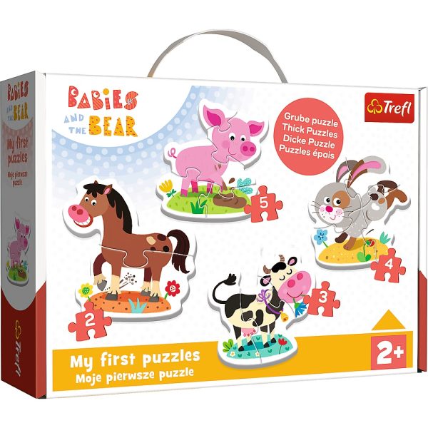 trefl baby puzzle pierwsze puzzle na farmie 36127, zabawki Nino Bochnia, pierwsze puzzle ze zwierzątkami