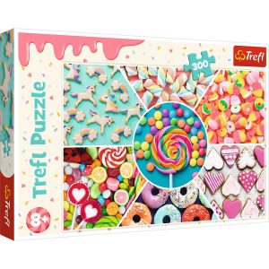 trefl puzzle 300 el słodkości 23004, zabawki Nino Bochnia, puzzle 300 elementów ze słodkosciami
