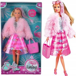 Simba steffi love lalka steffi flamingo, lalka barbie, modna lalka barbie