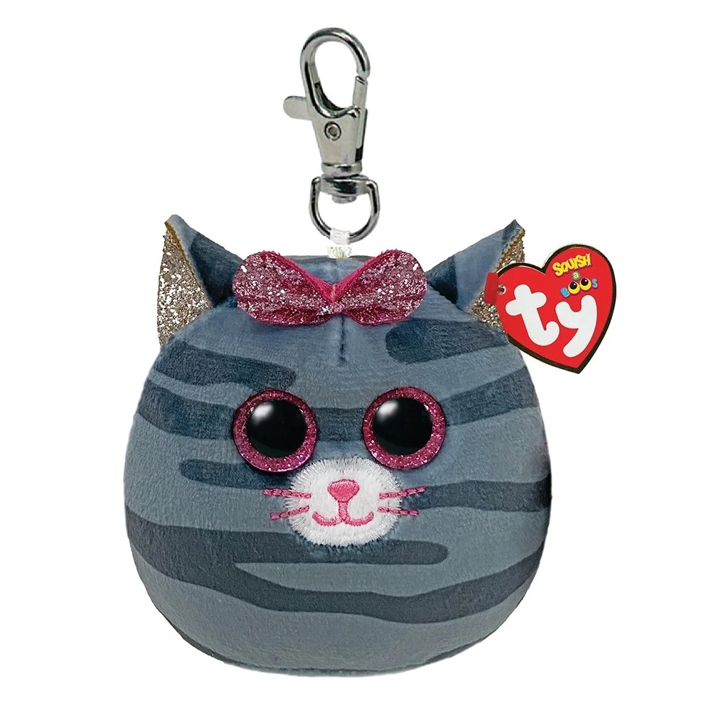 maskotka brelok squishy beanies kotek kiki, zabawki Nino Bochnia, miękki brelok dla dziecka, maskotka squishy, pluszak kotek