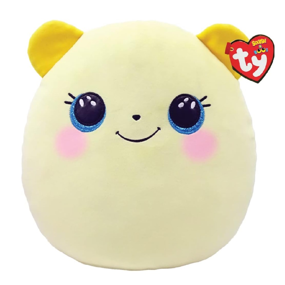 maskotka poduszka squish a boos ty miś buttercup 30 cm, zabawki Nino Bochnia, miękka podusia dla dziecka, poduszka do ozdoby pokoju dziecka, maskotka squishy