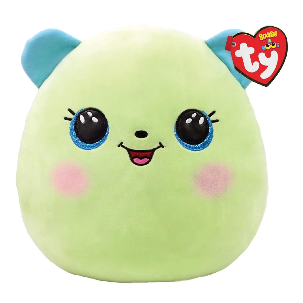 maskotka poduszka squish a boos ty miś clover 30 cm, zabawki Nino Bochnia, miękka podusia dla dziecka, poduszka do ozdoby pokoju dziecka, maskotka squishy