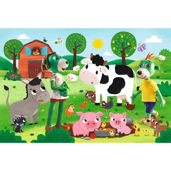 trefl puzzle maxi 24 el rodzina treflików trefliki na wsi 14361, zabawki nino Bochnia, puzzle maxi elementy, puzzle dla 3 latka, puzzle ze zwierzątkami