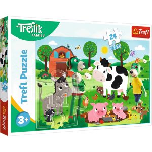 trefl puzzle maxi 24 el rodzina treflików trefliki na wsi 14361, zabawki nino Bochnia, puzzle maxi elementy, puzzle dla 3 latka, puzzle ze zwierzątkami